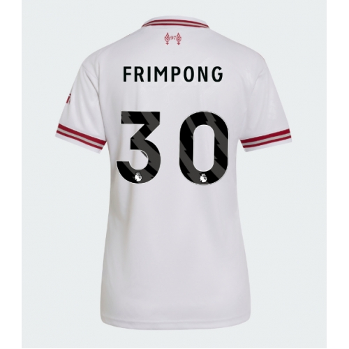 Liverpool Jeremie Frimpong #30 Maglia Gara Trasferta Repliche 2026-27 Donna Maniche Corte Liverpool Jeremie Frimpong #30 Maglia Gara Trasferta Repliche 2026-27 Donna Maniche Corte